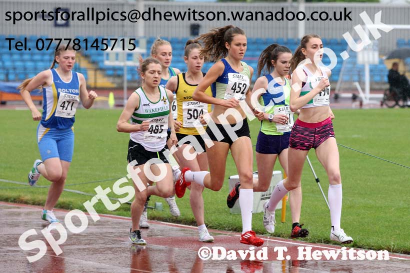 Womens under-20s 1500 metres, Northern Championships, Sport City, Manchester. Photo: David T. Hewitson/Sports for All Pics